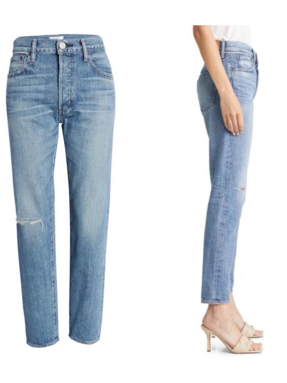 MOUSSY VINTAGE Julian Light OZ Tapered Hi Rise Jeans in 26